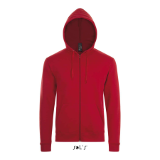 SOL&#039;S unisex cipzáras kapucnis pulóver SO01714, Red-L női pulóver, kardigán