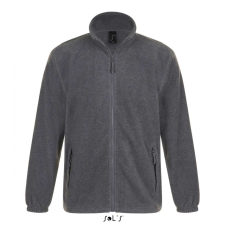 SOL&#039;S Uniszex kabát SOL&#039;S SO55000 Sol&#039;S north Men - Zipped Fleece Jacket -3XL, Grey Melange női dzseki, kabát