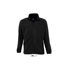 SOL'S Uniszex kabát SOL'S SO55000 Sol'S north Men - Zipped Fleece Jacket -4XL, Black