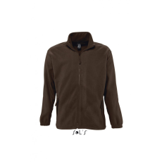 SOL'S Uniszex kabát SOL'S SO55000 Sol'S north Men - Zipped Fleece Jacket -S, Dark Chocolate