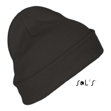 SOL'S Uniszex sapka SOL'S SO01664 Sol'S pittsburgh - Solid-Colour Beanie With Cuffed Design -Egy méret, Dark Grey