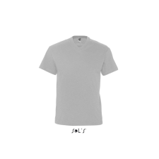 SOL&#039;S VICTORY V-nyakú férfi rövid ujjú póló SO11150, Grey Melange-2XL férfi póló