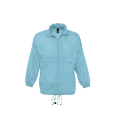 SOL'S vízálló, kapucnis széldzseki SO32000, Atoll Blue-2XL férfi kabát, dzseki