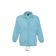 SOL&#039;S vízálló, kapucnis széldzseki SO32000, Atoll Blue-L férfi kabát, dzseki
