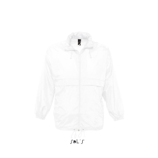 SOL&#039;S vízálló, kapucnis széldzseki SO32000, White-XL munkaruha