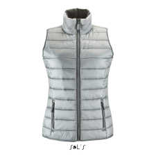 SOL&#039;S WAVE könnyű bélelt Női steppelt mellény SO01437, Metal Grey-M munkaruha