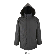  SOL&- 039;S ROBYN steppelt bélésű unisex kabát, gallérba rejthető kapucnival SO02109, Charcoal Grey-L