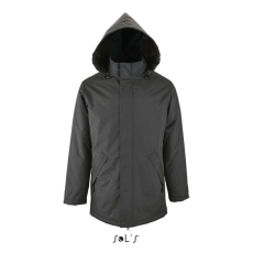  SOL&- 039;S ROBYN steppelt bélésű unisex kabát, gallérba rejthető kapucnival SO02109, Charcoal Grey-XS