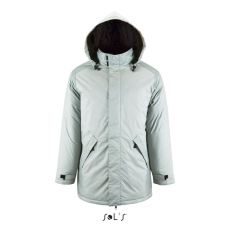  SOL&- 039;S ROBYN steppelt bélésű unisex kabát, gallérba rejthető kapucnival SO02109, Metal Grey-XS