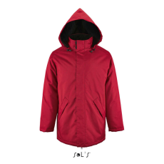  SOL&- 039;S ROBYN steppelt bélésű unisex kabát, gallérba rejthető kapucnival SO02109, Red-S