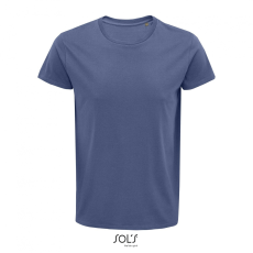 SOL'S Crusader Men - környakas testhezálló jersey póló (denim, M)