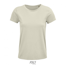 SOL'S Crusader Women - környakas testhezálló jersey póló (natural, L)