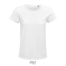 SOL'S Crusader Women - környakas testhezálló jersey póló (white, M) munkaruha