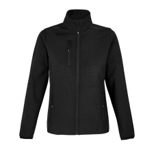 SOL'S Falcon Women - softshell zipzáros dzseki (black, 3XL) munkaruha
