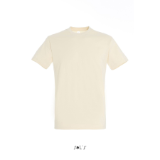 SOL'S Imperial- férfi környakú póló (cream, S) munkaruha
