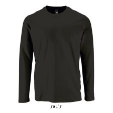 SOL'S Imperial LSL Men - hosszú ujjú póló (deep black, 2XL) munkaruha