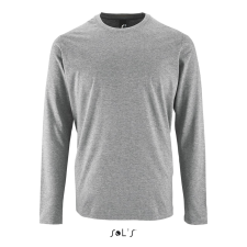 SOL'S Imperial LSL Men - hosszú ujjú póló (grey melange, XL) munkaruha