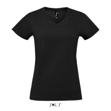 SOL'S Imperial V Women - v-nyakú póló (deep black, S) munkaruha