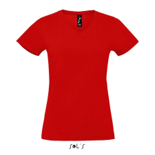 SOL'S Imperial V Women - v-nyakú póló (red, S) munkaruha
