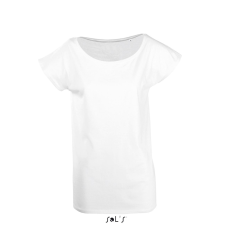 SOL'S Marylin - női rövid ujjú hosszú kimonó póló (white, M) munkaruha