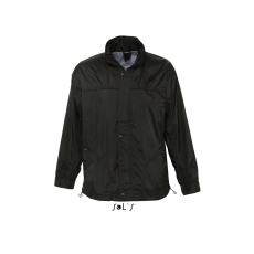 SOL'S Mistral - jersey bélelt víztaszító széldzseki (black, L)