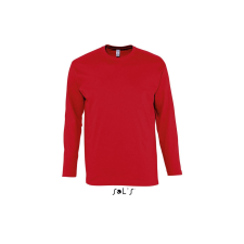 SOL'S Monarch - férfi környakú hosszú ujjú póló (red, 3XL) munkaruha