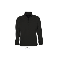 SOL'S Ness - gyapjú 1/4 zipzároszáros pulóver (black, M)