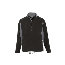 SOL'S Nordic - férfi kétszínű zipzáros gyapjú dzseki (black, L)