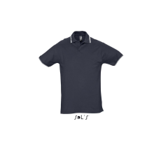SOL'S Practice Men - galléros póló (navy/white, S)