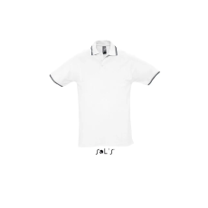SOL'S Practice Men - galléros póló (white/navy, 2XL)