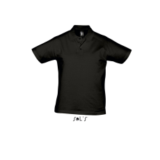 SOL'S Prescott Men - galléros póló (deep black, XL)