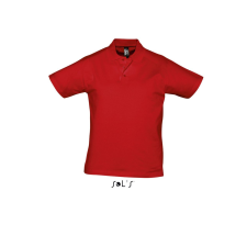 SOL'S Prescott Men - galléros póló (red, S) munkaruha