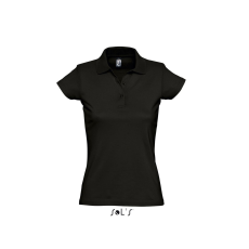 SOL'S Prescott Women - galléros póló (deep black, M)