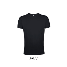 SOL'S Regent Fit - férfi környakú testhezálló póló (deep black, S)
