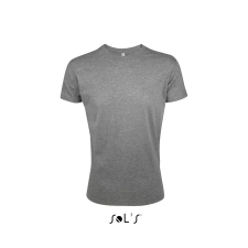 SOL'S Regent Fit - férfi környakú testhezálló póló (grey melange, S) munkaruha