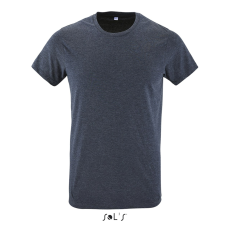 SOL'S Regent Fit - férfi környakú testhezálló póló (heather denim, XL)