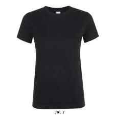 SOL'S Regent - női környakú póló (deep black, XL) munkaruha
