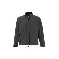 SOL'S Relax - férfi softshell zipzároszáros dzseki (charcoal, L)