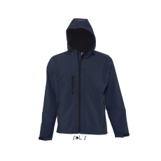 SOL'S Replay Men - kapucnis softshell dzseki (french navy, 3XL)