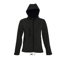 SOL'S Replay Women - kapucnis softshell dzseki (black, S)