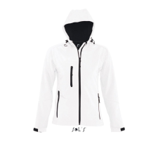 SOL'S Replay Women - kapucnis softshell dzseki (white, XL) munkaruha