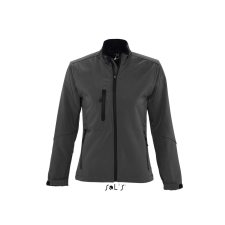 SOL'S Roxy -női softshell zipzároszáros dzseki (charcoal, 2XL) munkaruha