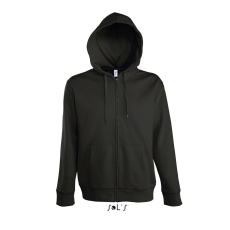 SOL'S Seven Men - pulóver bélelt kapucnival (black, S)