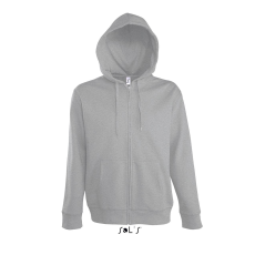 SOL'S Seven Men - pulóver bélelt kapucnival (grey melange, M)