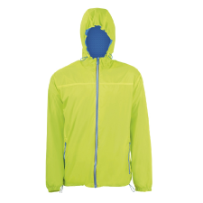 SOL'S Skate - unisex bélelt széldzseki (neon lime/royal blue, XL) munkaruha