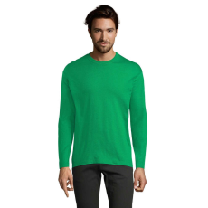 SOL'S SOL&- 039;S MONARCH férfi hosszú ujjú pamut póló SO11420, Kelly Green-3XL