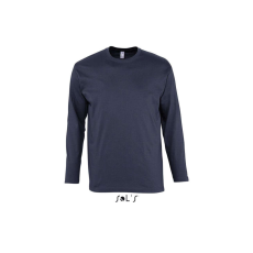 SOL'S SOL&- 039;S MONARCH férfi hosszú ujjú pamut póló SO11420, Navy-5XL
