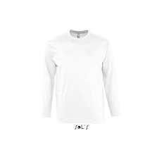 SOL'S SOL&- 039;S MONARCH férfi hosszú ujjú pamut póló SO11420, White-4XL