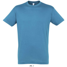 SOL'S SOL&- 039;S REGENT unisex kereknyakú rövid ujjú pamut póló SO11380, Aqua-M
