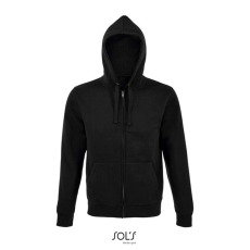 SOL'S Spike Men - zipzáros, kapucnis pulóver (black, S)